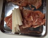 山芋とオクラの肉包み作り方2写真