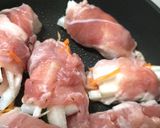 山芋とオクラの肉包み作り方3写真