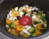 超ごろごろ☆餃子と夏野菜の炊き込みごはん作り方3写真