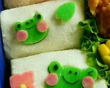 キャラ弁♡カエルちゃんロールサンド弁当作り方2写真