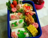 キャラ弁♡カエルちゃんロールサンド弁当作り方5写真