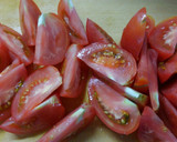 簡単！トマトとパプリカきのこの中華スープ作り方3写真