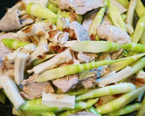 ☆ 姫竹・豚肉・焼きちくわの玉子とじ炒め作り方8写真