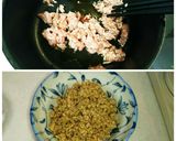 そぼろがけ麦とろご飯作り方3写真