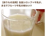 缶詰シロップを有効利用☆フルーツ牛乳作り方3写真