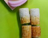 竹輪と蒲鉾de花瓶飾り☆お弁当オードブル作り方1写真