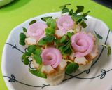 竹輪と蒲鉾de花瓶飾り☆お弁当オードブル作り方6写真
