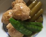 鶏肉団子とフキの煮物作り方5写真