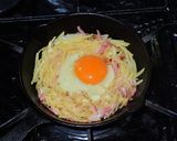 ベーコンポテトの巣ごもり卵　スキレットで作り方7写真