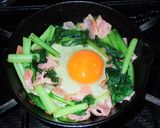 ベーコンポテトの巣ごもり卵　スキレットで作り方10写真