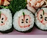 カニかまでりんご★巻きおにぎり弁当♡作り方5写真