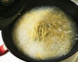 梅肉ときのこの蒸しパスタ作り方2写真