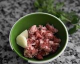 レンズ豆と豚肉のハーブトマトパスタ作り方2写真