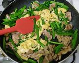 ご飯ガッツリ！ニラ卵＆豚コマ肉作り方7写真
