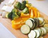 グリラーで海老と夏野菜のバーニャカウダ作り方2写真