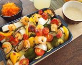 グリラーで海老と夏野菜のバーニャカウダ作り方5写真