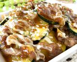豚コマ肉&ズッキーニのアジアンマヨ焼き作り方8写真