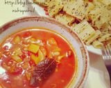 野菜たっぷり鶏のトマトスープ♪作り方9写真