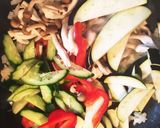 きゅうり入り夏野菜のさっぱり！焼きそば♪作り方3写真