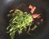 お弁当に☆時短料理豆苗とベーコンの卵とじ作り方1写真