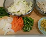 野菜たっぷりちゃんぽん風♡野菜炒め作り方1写真