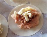 超簡単！明太ポテトサラダ&納豆のピザ作り方3写真
