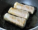 もも肉で豆腐と大葉の豚巻き*ポン酢だれ作り方5写真