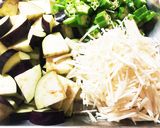 ナスとオクラの夏野菜煮浸し 麺つゆで♪作り方1写真