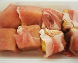 筍と厚揚げの豚肉巻き味噌炒め作り方2写真
