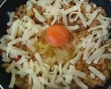 カレーをリメイク　フライパンでドリア風作り方3写真