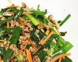 5分で☆ご飯がすすむ☆行者菜そぼろ炒め作り方5写真