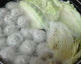 大量キャベツと鶏団子の鍋作り方5写真