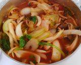 具沢山！レタスと豚肉とセロリのトマト煮♪作り方6写真