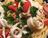 トロッとした冷たいパスタ・里芋と剣崎イカ作り方10写真