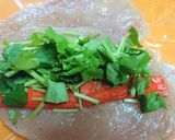 アレンジ★鶏ハム⇒【三葉カニカマ鶏ハム】作り方5写真
