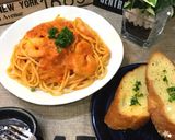 カルディ☆濃厚エビのトマトクリームパスタ作り方8写真