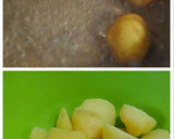 ジャガイモとエビとタコの味噌炒め♪作り方1写真