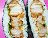 大人のおにぎらず、パクチーチキン。作り方2写真