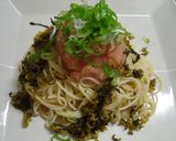 高菜と明太子おろしの冷製和風パスタ作り方4写真