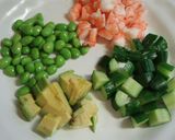 青汁寒天と青野菜のコロコロサラダ作り方2写真