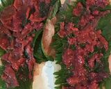 お弁当に♬ささみの梅しそクルクル巻き焼き作り方3写真