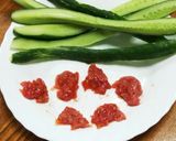 梅きゅうを白ごはんでかっぱ巻き♪作り方1写真