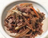 牛しぐれ煮。ごぼうと人参で。作り置き作り方4写真
