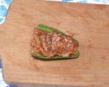 子供向け！ウズラの卵ピーマンの肉詰め作り方3写真