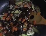 茄子とひき肉の味噌炒め作り方6写真
