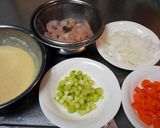 小海老とアスパラ♪お好み焼き風のかき揚げ作り方1写真