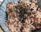 父の日献立…何時ものお米と餅で赤飯作り方7写真