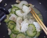 ゴーヤとシーフードのパスタ♪作り方7写真