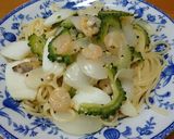ゴーヤとシーフードのパスタ♪作り方9写真