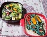 グロ ゾンビ 海苔アート キャラ弁作り方5写真